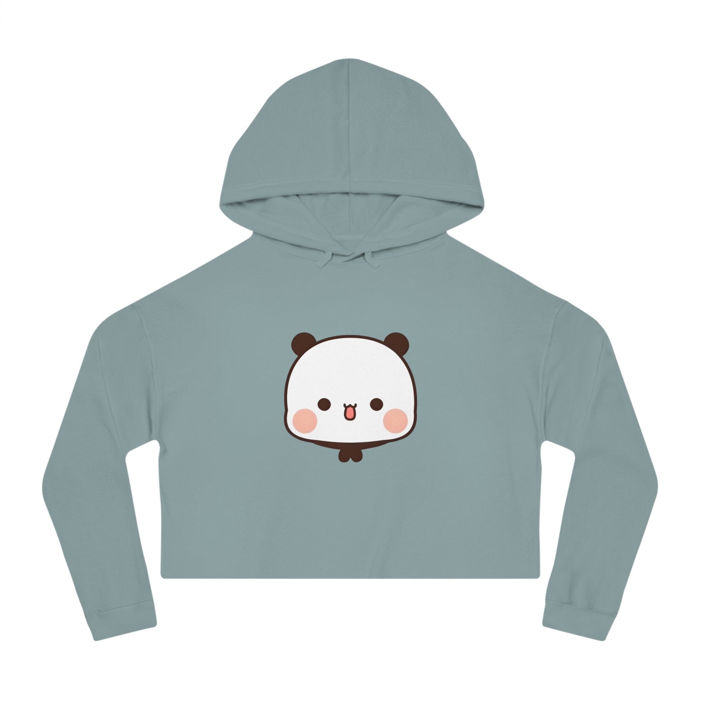 Cute bubu cropped hooded sweatshirt