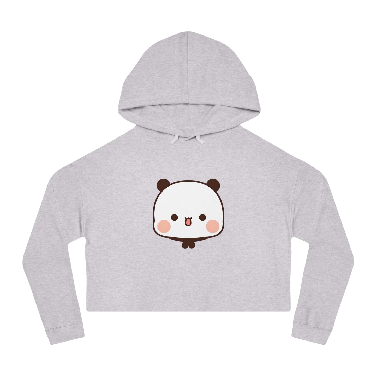 Cute bubu cropped hooded sweatshirt