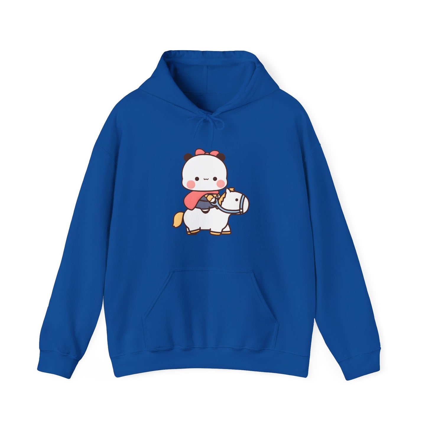 Bubu on white horse hoodie