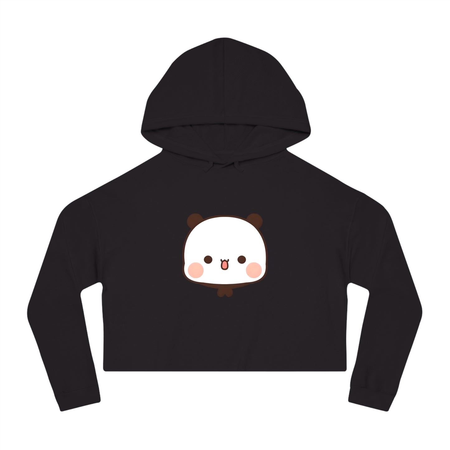 Cute bubu cropped hooded sweatshirt