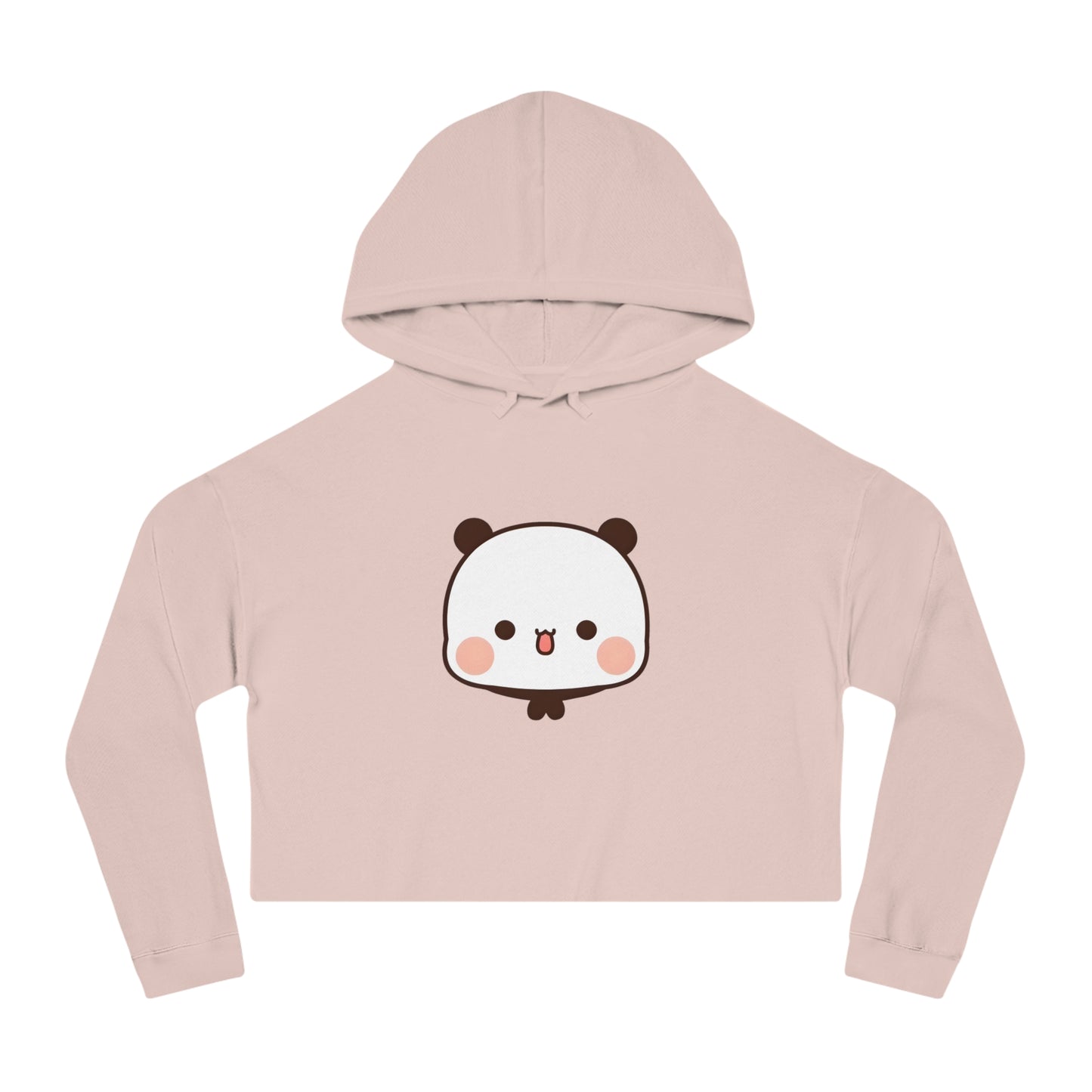 Cute bubu cropped hooded sweatshirt