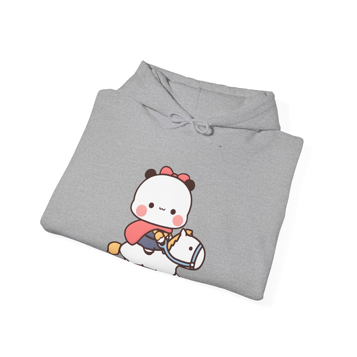 Bubu on white horse hoodie