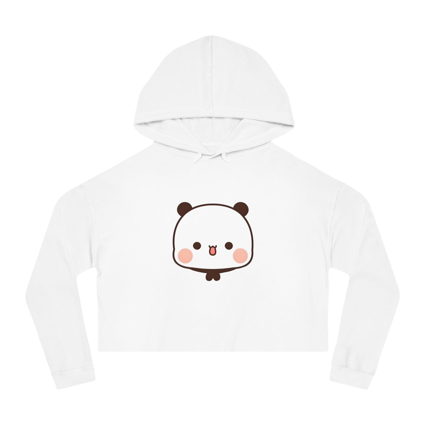 Cute bubu cropped hooded sweatshirt