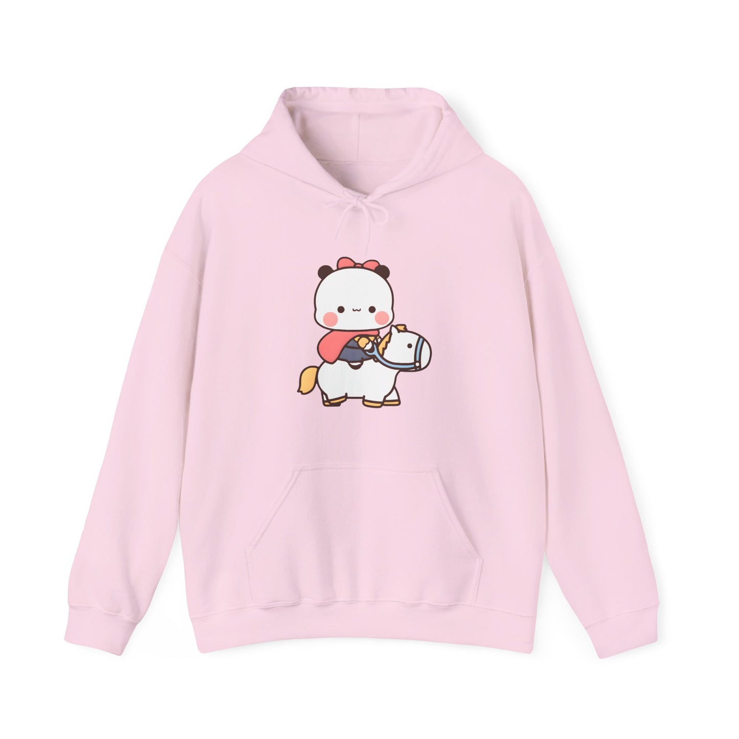 Bubu on white horse hoodie