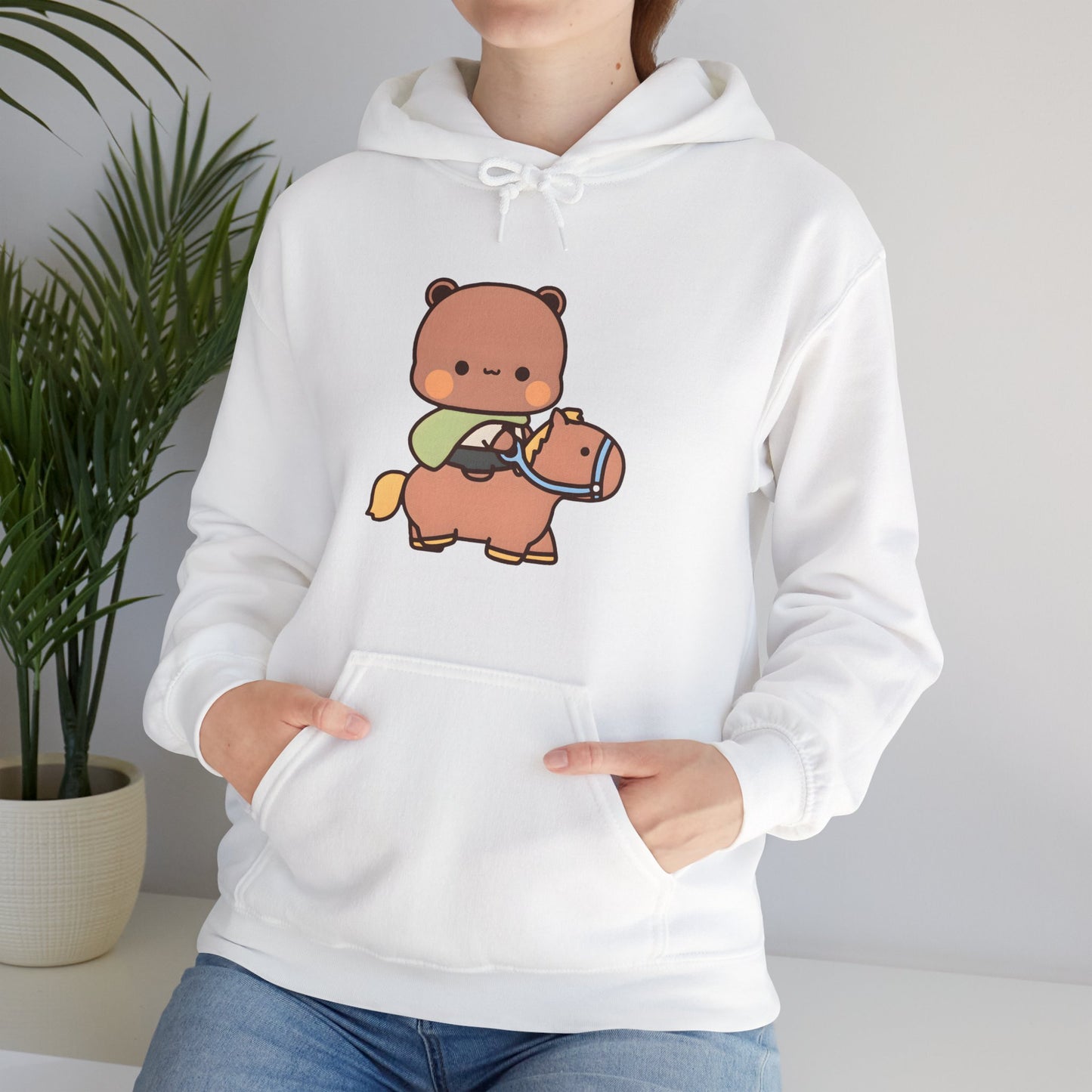 Dudu on brown horse hoodie