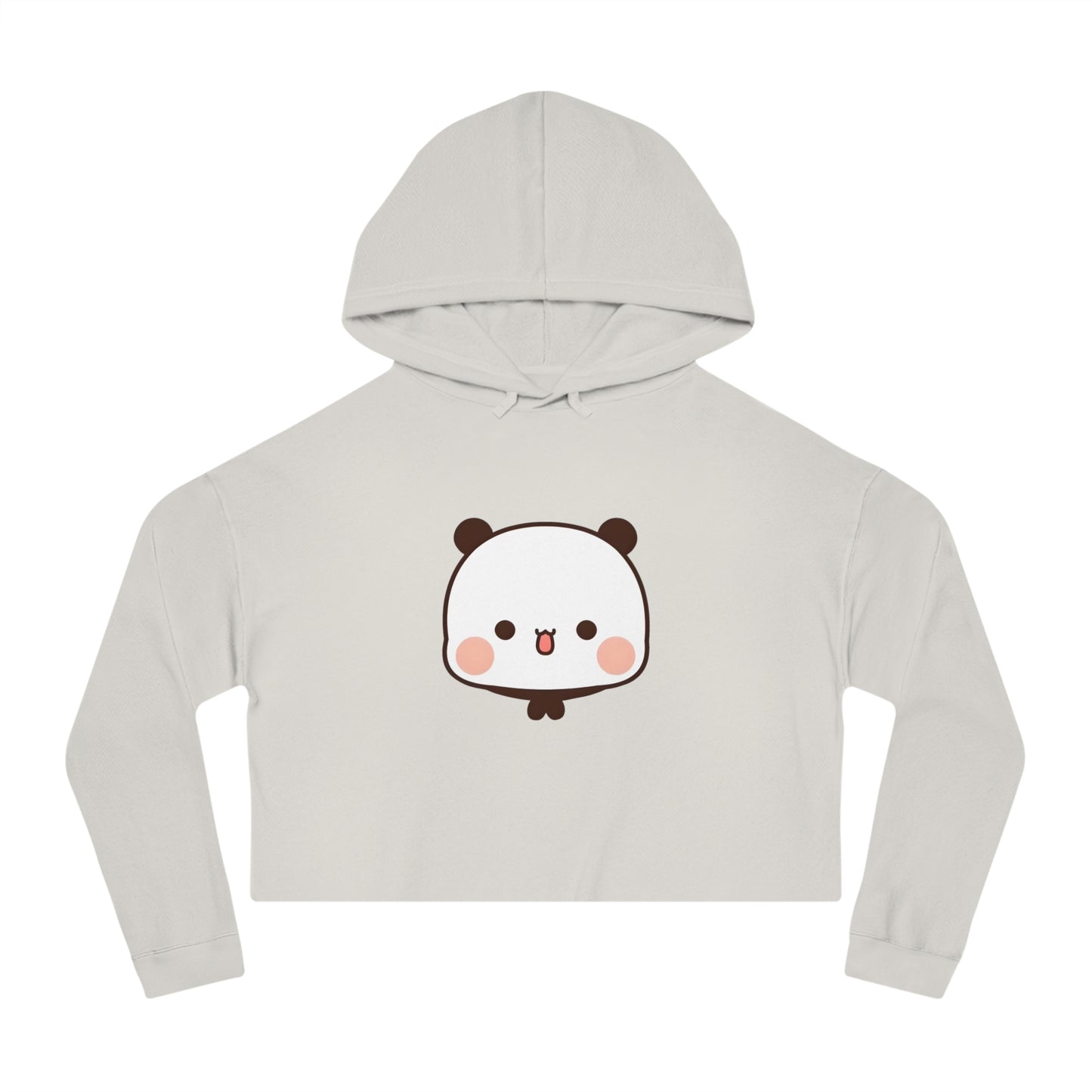 Cute bubu cropped hooded sweatshirt