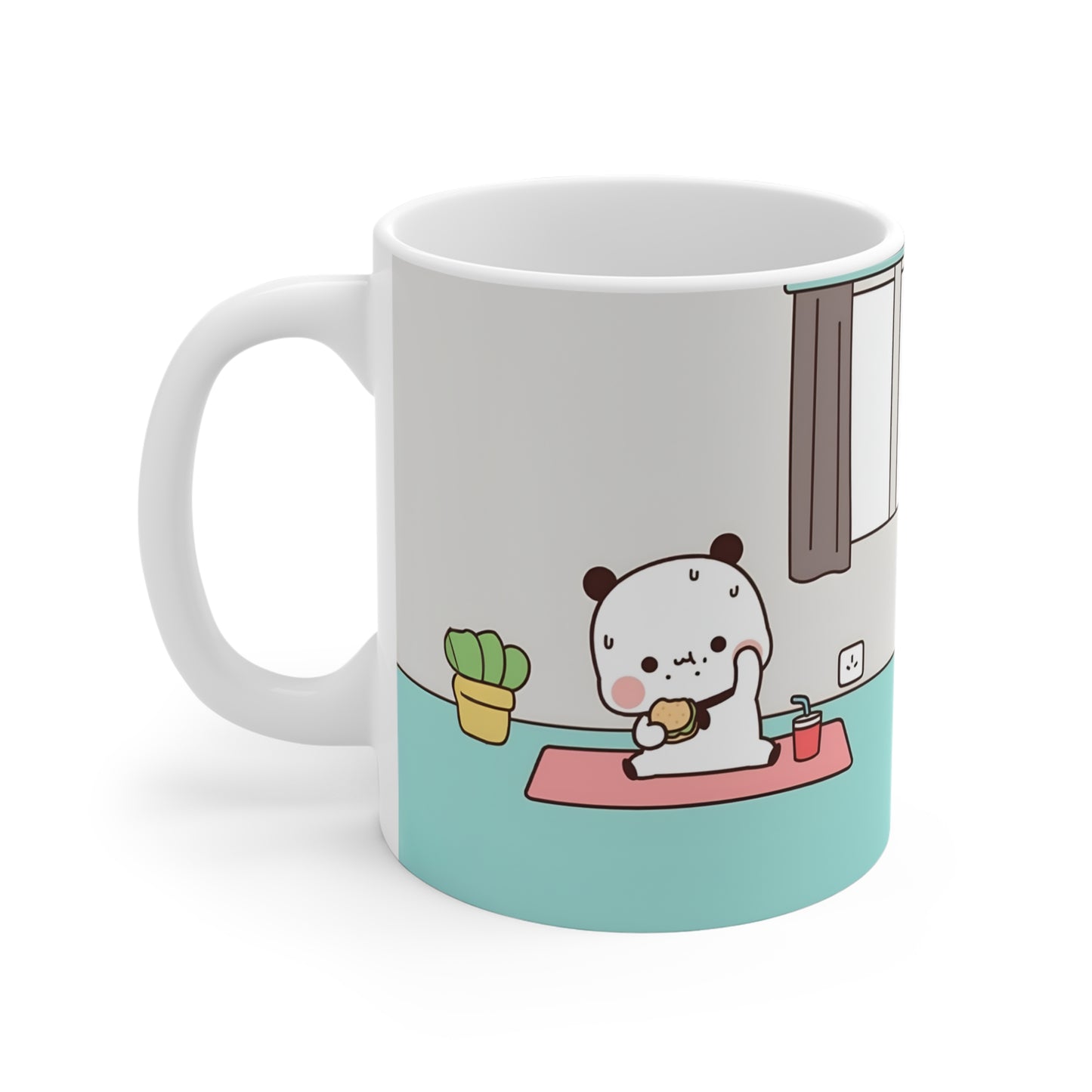 Bubu doing exercise mug