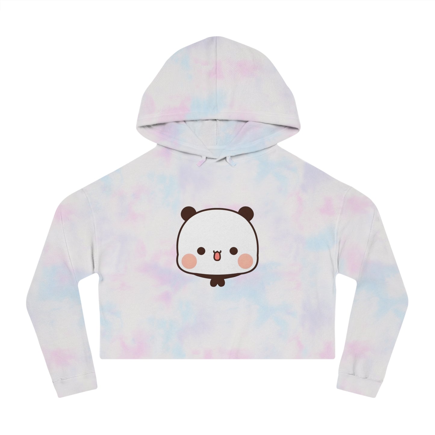 Cute bubu cropped hooded sweatshirt